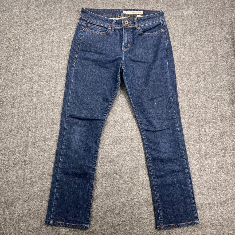 DKNY Jeans Womens 8‎ Maccoy Straight Leg Dark Wash Blue Denim